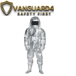 Aluminized AS002 Silver Fire Proof Flame Retardant Double Coated Chemical Safety Suit
