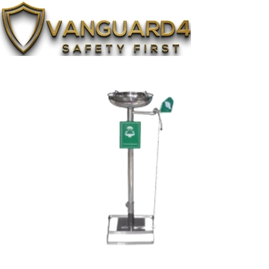 EYECURE SS-E150 Stainless Steel Pedestal Mounted Basin Safety Eyewash Station