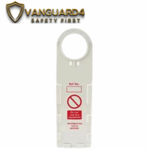 High-Quality Scaffold Holder Tag SLT03, durable yellow tag holder with secure attachment slots, used for scaffolding safety and inspection management.