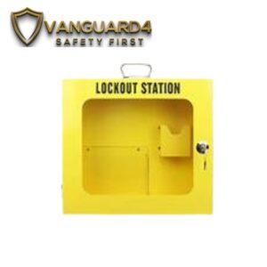 Customizable metal lockout padlock station, wall-mounted, designed for OEM applications, featuring a durable LK43 model, hooks for multiple padlocks, and options for custom branding and configurations.