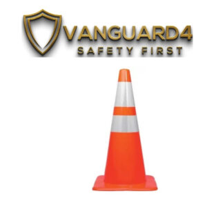 Road Safety PVC Waterproof Orange White Reflective Tape Traffic Cone