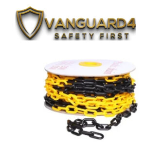 Yellow & Black Traffic Warning Plastic Chain