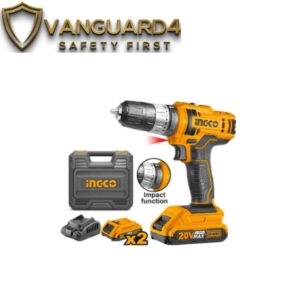 Ingco CIDLI20012 Lithium Ion Cordless 20V Battery Rechargeable Powerful Impact Drill