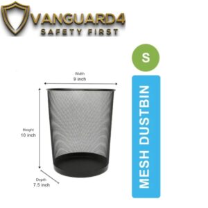 Paper Basket Round Metal Mesh Garbage Waste Trash Can