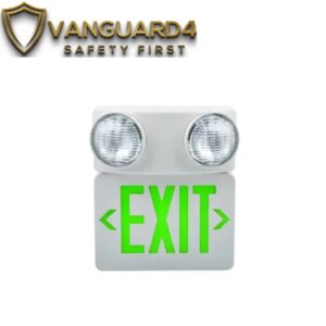 Emergency Green LED Exit Sign with Beam Light Combination