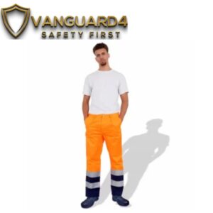 Prime Captain HVF3101 Polycotton High Visibility Reflective Tape Fluorescent Trouser