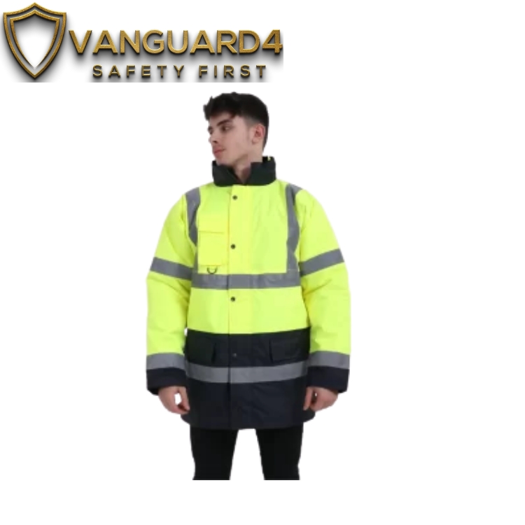 Fluorescent Parka FP1653 Road Clothing Hi Vis Safety Reflective Rain Coat Waterproof Jacket