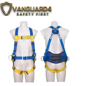 Protecta First 4D-Ring Fall Arrest Work Positioning & Climbing With Shock Absorbing Double Lanyard Full Body Safety Harness