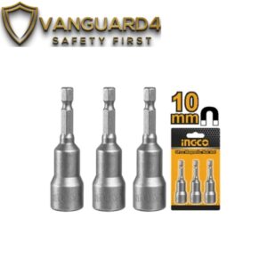 Ingco AMN1031 3 Pcs 50BV30 10mm Nut Driver Magnetic Impact Socket Set