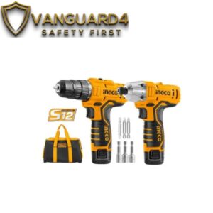 Ingco CKLI1201 Lithium Ion Cordless Drill With Impact Driver Combo Kit